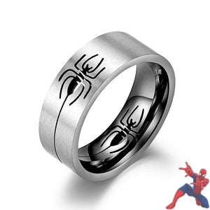 Bague Spiderman. Anneau Spiderman Carbone