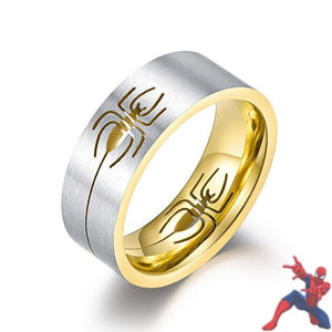 Bague Spiderman. Anneau spiderman or