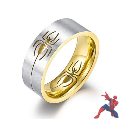 Bague Spiderman. Anneau spiderman or