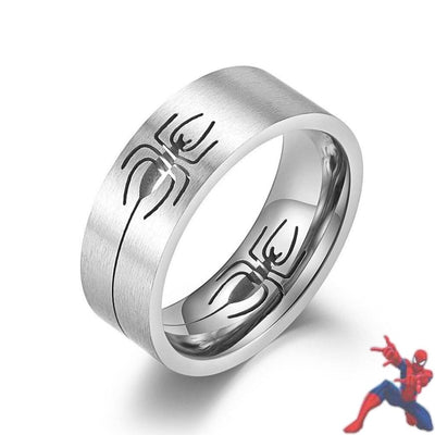 Bague Spiderman. Anneau argent spiderman.