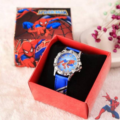 Coffret Montre Spiderman Bleu