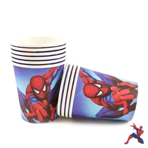 10 Gobelets Spiderman | Fournitures De Fête D'anniversaire Jetable Spiderman