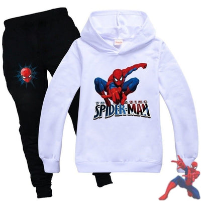 Survetement Spiderman enfant de couleur Blanc & Noir.