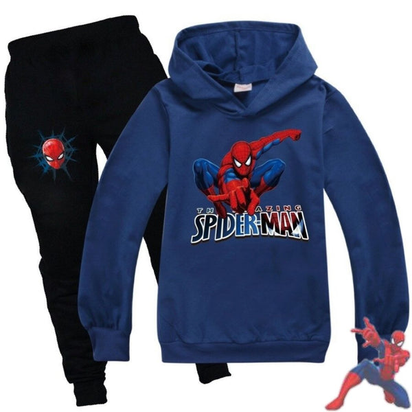 Survetement Spiderman enfant de couleur Bleu Marine & Noir.