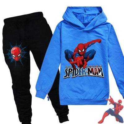 Survetement Spiderman enfant de couleur Bleu & Noir.