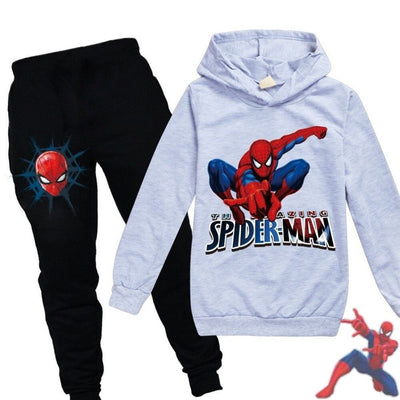 Survetement Spiderman enfant de couleur Gris & Noir.