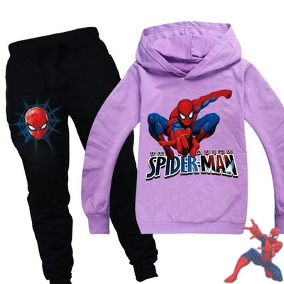 Survetement Spiderman enfant de couleur Violet & Noir.
