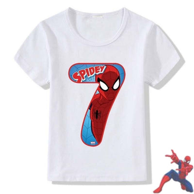 T-shirt Spiderman 7 ans. T-shirt enfant.
